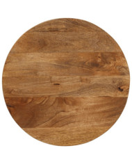 Dessus de table Ø 50x3,8 cm rond bois de manguier massif | Mobilier & Déco