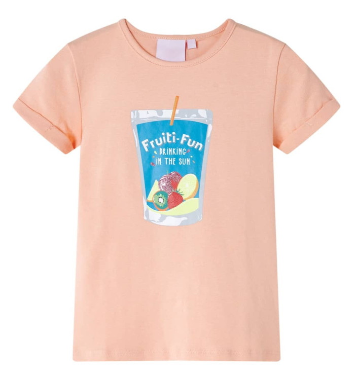 T-shirt pour enfants orange clair 140 | Mobilier & Déco