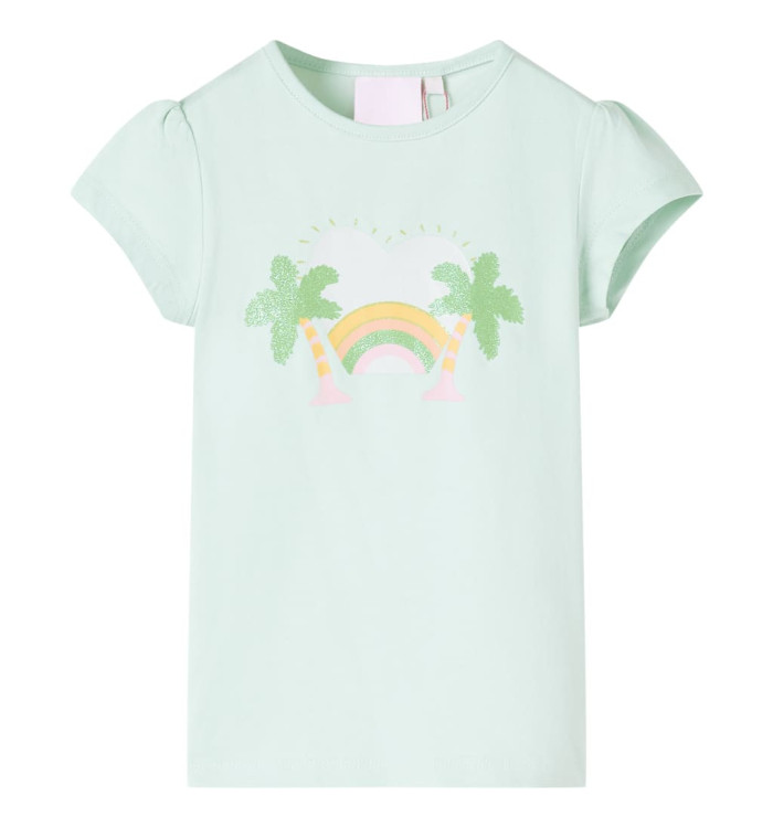 T-shirt pour enfants menthe clair 140 | Mobilier & Déco