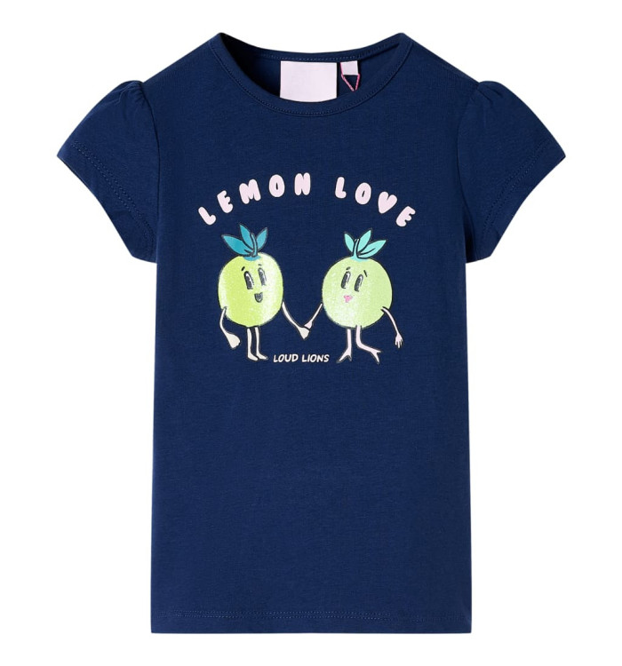 T-shirt pour enfants bleu marine 140 | Mobilier & Déco