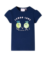 T-shirt pour enfants bleu marine 140 | Mobilier & Déco