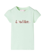 T-shirt enfant à manches courtes vert tendre 116 | Mobilier & Déco