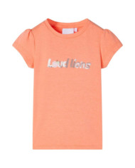 T-shirt enfant à manches courtes orange néon 128 | Mobilier & Déco