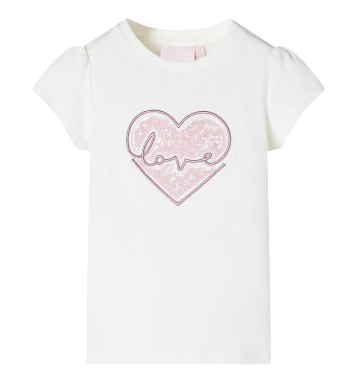 T-shirt pour enfants écru 104 | Mobilier & Déco