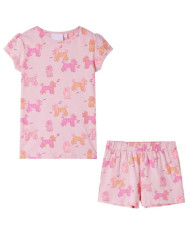 Pyjamas à manches courtes pour enfants rose clair 104 | Mobilier & Déco