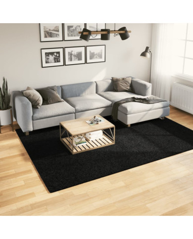 Tapis OVIEDO à poils courts noir 200x280 cm | Mobilier & Déco