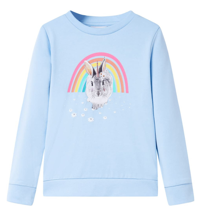 Sweatshirt pour enfants bleu clair 128 | Mobilier & Déco