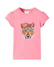 T-shirt pour enfants rose néon 116 | Mobilier & Déco