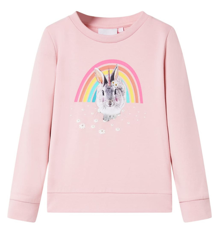 Sweatshirt pour enfants rose clair 116 | Mobilier & Déco