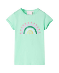 T-shirt pour enfants vert vif 140 | Mobilier & Déco