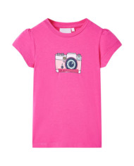 T-shirt pour enfants rose foncé 140 | Mobilier & Déco