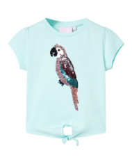 T-shirt pour enfants aqua clair 140 | Mobilier & Déco