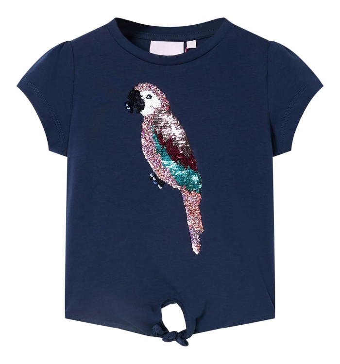 T-shirt pour enfants bleu marine 140 | Mobilier & Déco