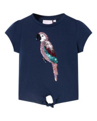 T-shirt pour enfants bleu marine 140 | Mobilier & Déco
