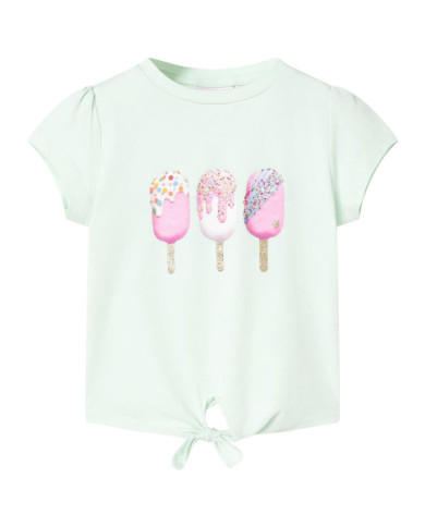 T-shirt pour enfants menthe claire 116 | Mobilier & Déco