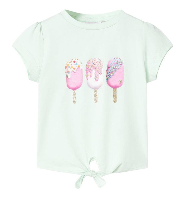 T-shirt pour enfants menthe claire 116 | Mobilier & Déco