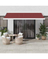 Auvent rétractable automatique bordeaux 400x300 cm | Mobilier & Déco