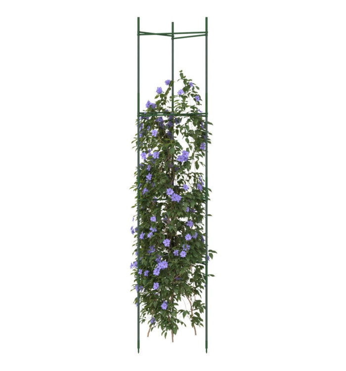 Cage à tomates 2 pcs 154 cm acier et PP | Mobilier & Déco