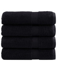 Essuie-mains de qualité supérieure SOLUND 4 pcs noir 600 g/m² | Mobilier & Déco