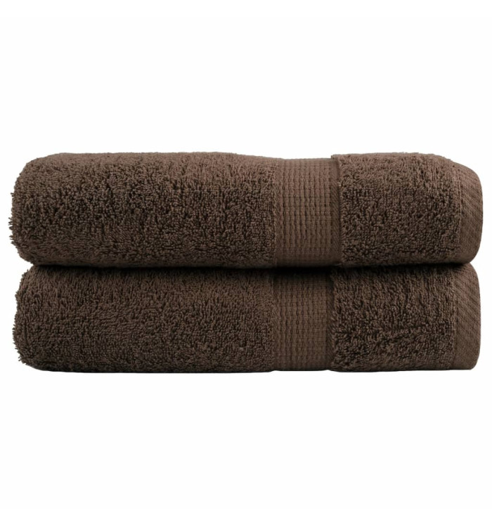 Essuie-mains de qualité supérieure SOLUND 2 pcs marron 600 g/m² | Mobilier & Déco
