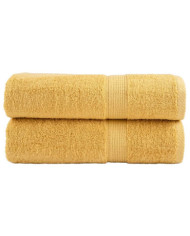 Serviettes de douche de qualité supérieure SOLUND 2 pcs doré | Mobilier & Déco