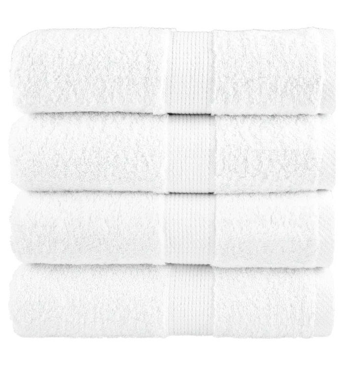 Serviettes d'invité de qualité supérieure SOLUND 4 pcs blanc | Mobilier & Déco