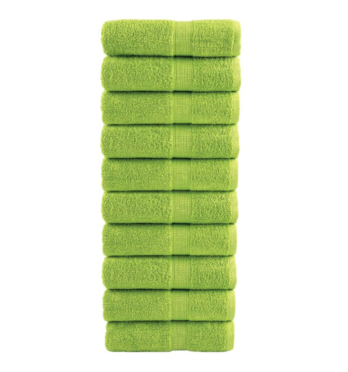 Serviettes de visage de qualité sup. SOLUND 10 pcs vert pomme | Mobilier & Déco