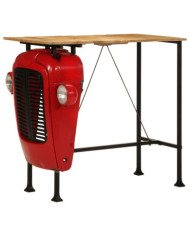 Table de bar forme de tracteur bois de manguier massif | Mobilier & Déco