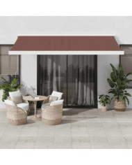 Auvent rétractable automatique marron 450x300 cm | Mobilier & Déco
