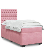 Sommier à lattes de lit et matelas Rose 80x200 cm Velours | Mobilier & Déco