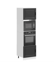 Armoires de four 2 pcs Porto noir bois d'ingénierie | Mobilier & Déco