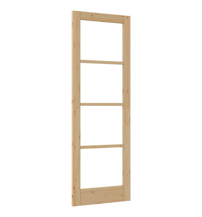 Porte intérieure avec verre "ORKDAL" 73,5x211x4 cm en bois massif de pin | Mobilier & Déco