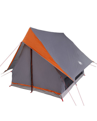 Tente de Camping  en A 3-Personnes Grise et Orange Étanche | Mobilier & Déco