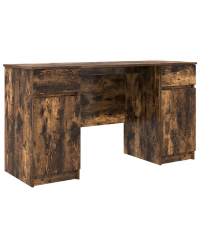 Bureau Chêne fumé 140x49x76 cm Bois d'ingénierie | Mobilier & Déco