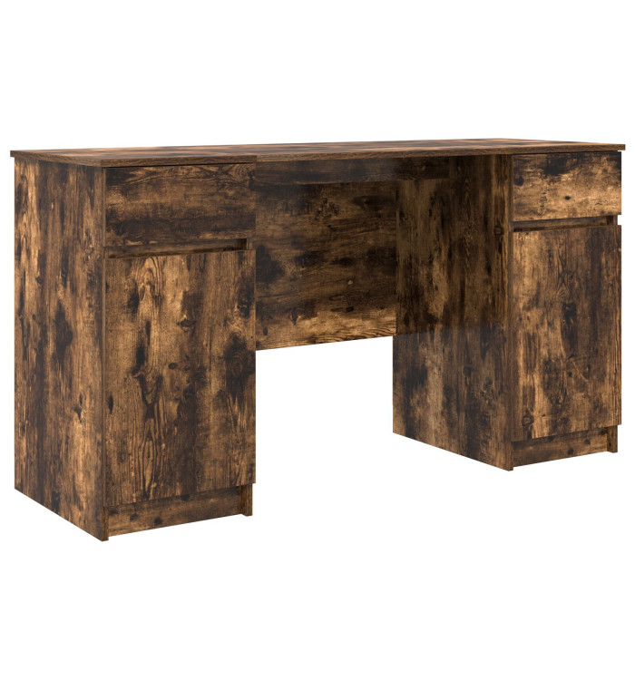 Bureau  Chêne fumé 140x49x76 cm Bois d'ingénierie | Mobilier & Déco