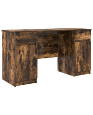 Bureau  Chêne fumé 140x49x76 cm Bois d'ingénierie | Mobilier & Déco