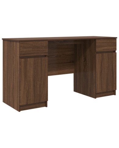 Bureau Marron en Chêne 140x49x76 cm en Bois d'ingénierie | Mobilier & Déco