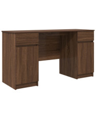 Bureau Marron en Chêne 140x49x76 cm en Bois d'ingénierie | Mobilier & Déco