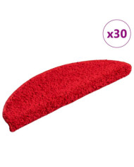 Tapis d'escalier 30 pcs rouge 56x17x3 cm | Mobilier & Déco