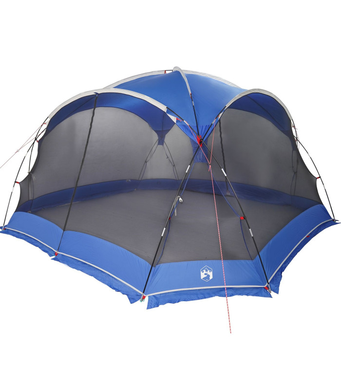 Tente Anti-Moustiques de Camping avec Portes Bleue pour 10 Personnes Imperméable | Mobilier & Déco