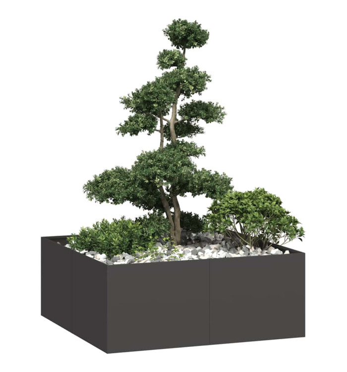 Jardinière noir 100x100x40 cm acier | Mobilier & Déco
