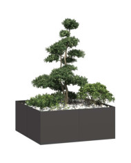 Jardinière noir 100x100x40 cm acier | Mobilier & Déco
