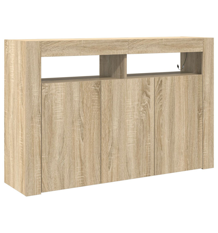 Meuble de rangement Chêne Sonoma Bois d'ingénierie 116 x 30 x 75 cm | Mobilier & Déco