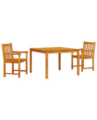 Ensemble de jardin 3 pièces en bois d'acacia | Mobilier & Déco