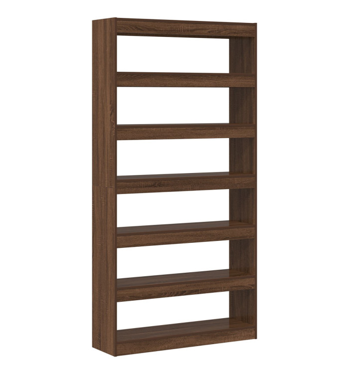 Bibliothèque Chêne marron Bois d'ingénierie 100 x 30 x 198 cm | Mobilier & Déco