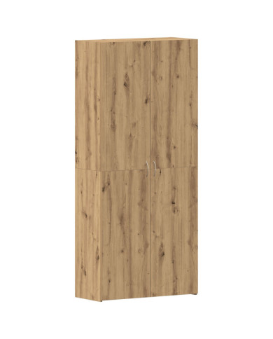 Armoire à chaussures Chêne artisanal 80x35,5x180 cm Bois d'ingénierie | Mobilier & Déco