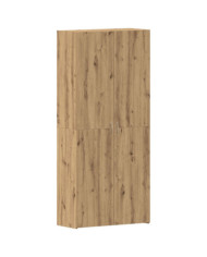 Armoire à chaussures Chêne artisanal 80x35,5x180 cm Bois d'ingénierie | Mobilier & Déco