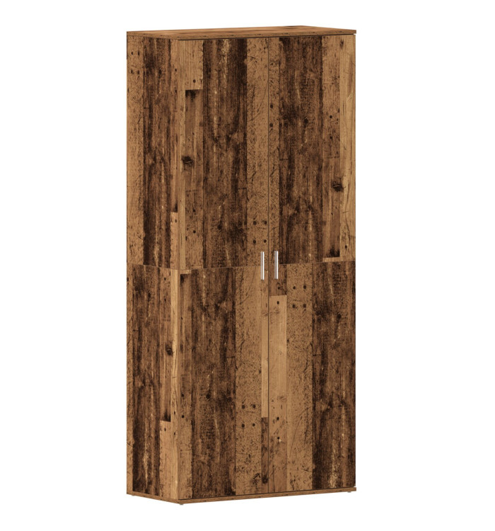 Cabinet à Chaussures Bois Ancien 80x39x180 cm Bois d'Ingénierie | Mobilier & Déco