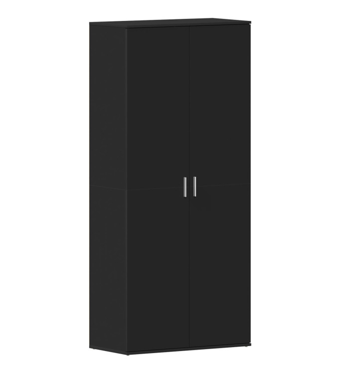 Meuble à chaussures  Noir 80x39x180 cm Bois d'ingénierie | Mobilier & Déco