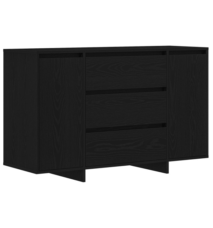 Buffet Noir Chêne 120x41x75 cm Bois d'ingénierie | Mobilier & Déco